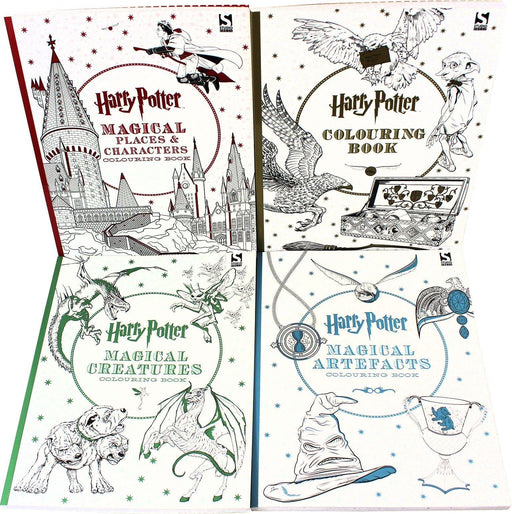 Harry Potter 4 Colouring Books Collection Set - Paperback - Warner Brothers 9-14 Studio Press