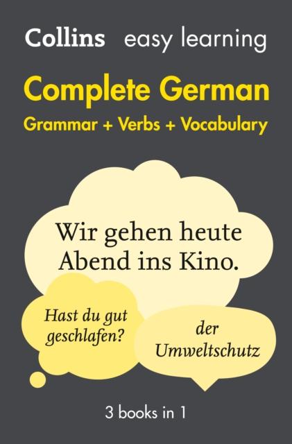Easy Learning German Complete Grammar, Verbs and Vocabulary (3 books in 1) : Trusted Support for Learning Popular Titles HarperCollins Publishers