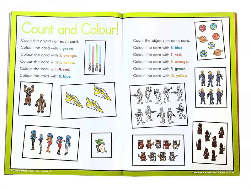 Star Wars 4 Work Books Set - Make Learning Fun (Ages 4-6) - Paperback - Disney Scholastic