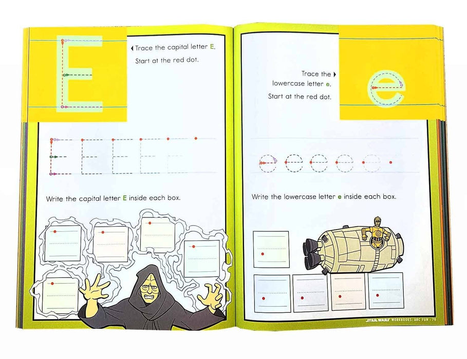 Star Wars 4 Work Books Set - Make Learning Fun (Ages 4-6) - Paperback - Disney Scholastic