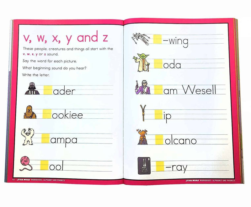 Star Wars 4 Work Books Set - Make Learning Fun (Ages 4-6) - Paperback - Disney Scholastic