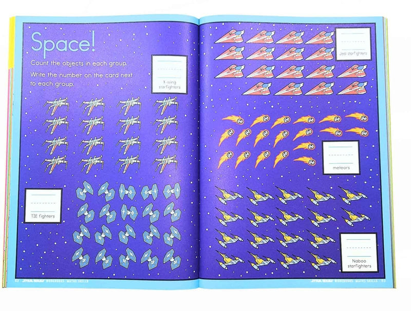 Star Wars 4 Work Books Set - Make Learning Fun (Ages 4-6) - Paperback - Disney Scholastic