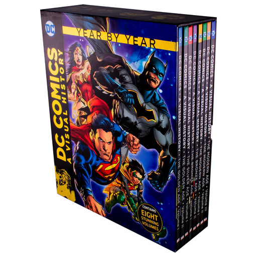 DC Comics A Visual History 8 Books Box Set - Ages 9-14 - Hardback 9-14 Dorling Kindersley