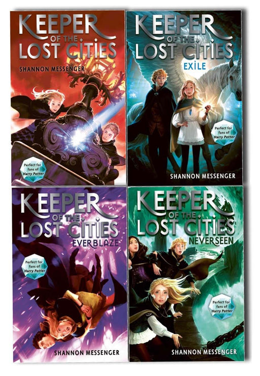 Keeper of the Lost Cities 4 Books Collection by Shannon Messenger- Paperback - Young Adult Young Adult Simon & Schuster