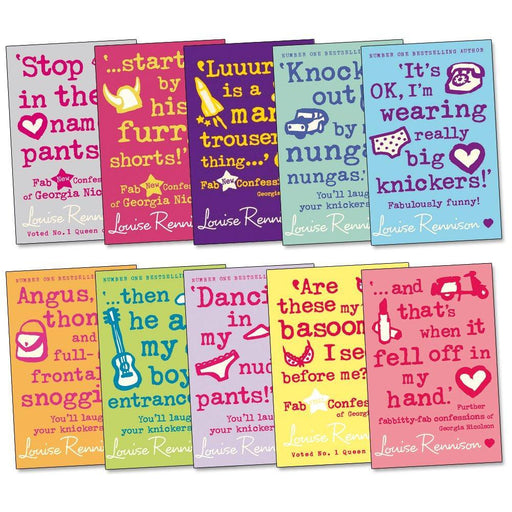 Louise Rennison Collection 10 Books Set Georgia Nicolson Set Pack - Young Adult - Paperback Young Adult Harper Collins