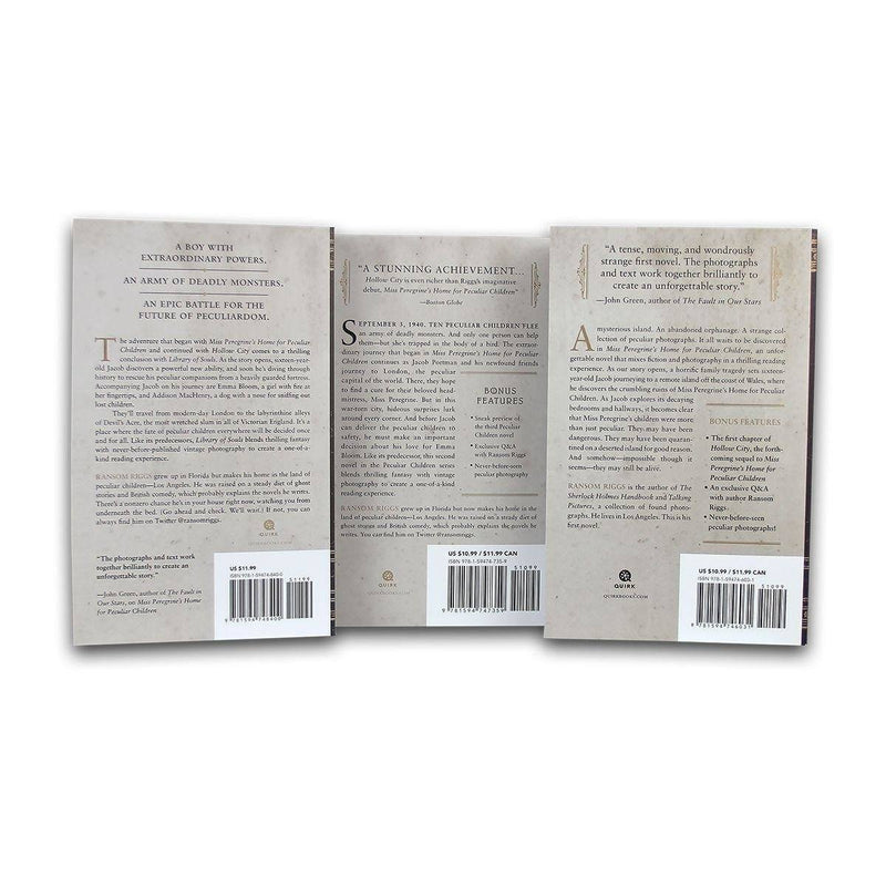Miss Peregrine's 3 Books - Horror Fiction - Paperback - Ransom Riggs Young Adult Quirk Books