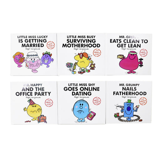 Mr Men and Little Miss Grown Ups 6 Books Set Collection - Adult - Hardback - Roger Hargreaves Young Adult Egmont
