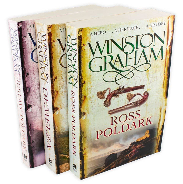 Winston Graham Poldark Series 3 Book Collection - Books 1-3 - Adult - Paperback Young Adult Pan Macmillan